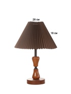 Лампа настольная RISALUX ЭКО "Камила" 1х40Вт Е27 черный/темно-кор. 27х27х40см 10777292