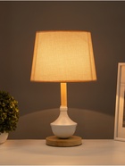 Лампа настольная RISALUX ЭКО "Тамара" 1х40Вт Е27 коричневый/белый. 26х26х44см 10777295