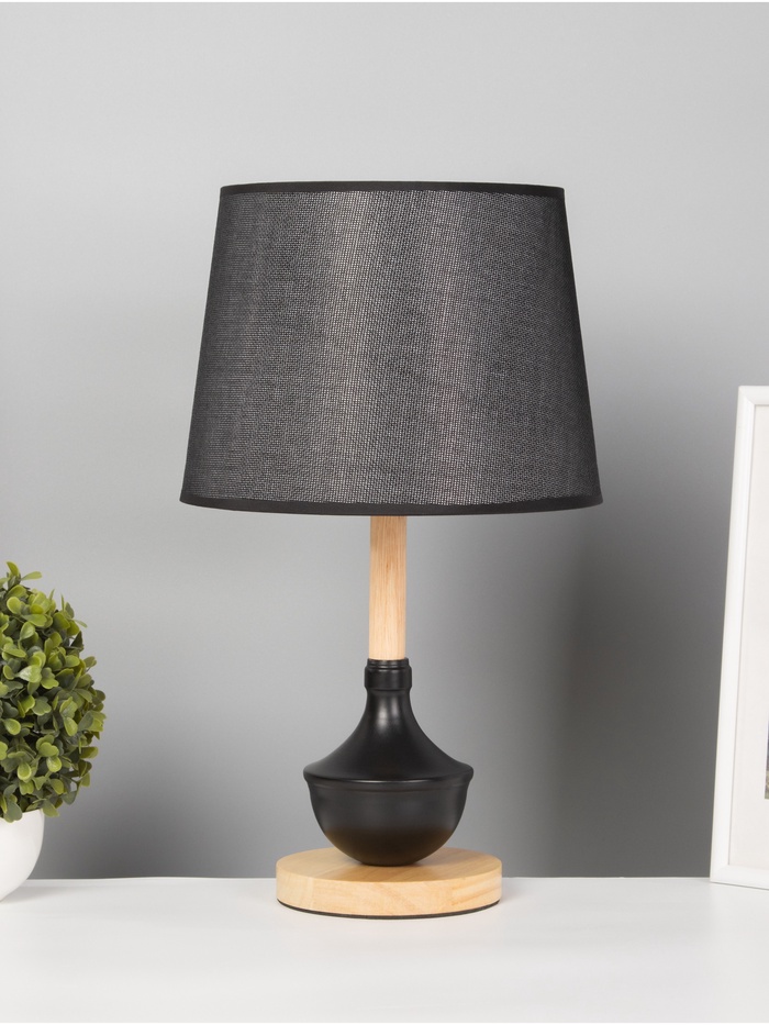 Лампа настольная RISALUX ЭКО «Тамара» 1×40 Вт Е27 коричневый/черный 26×26×44 см