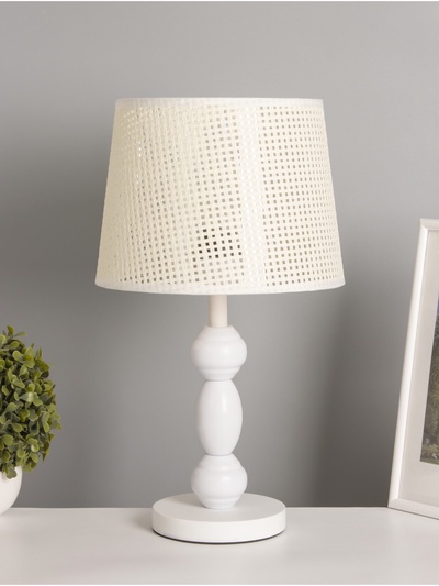 Лампа настольная RISALUX ЭКО «Василиса» 1×40 Вт Е27 белый 26×26×45 см