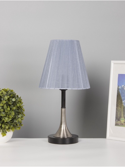 Лампа настольная RISALUX «Рита» 1×40 Вт Е27 черный/серебро/серый 20×20×40 см