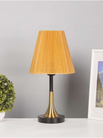 Лампа настольная RISALUX «Рита» 1×40 Вт Е27 черный/бронза/коричневый 20×20×40 см