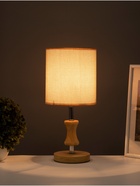 Лампа настольная RISALUX ЭКО "Кло" 1х40Вт Е27 коричневый/хром/бежевый 16х16х38см 10777311