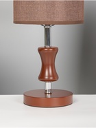 Лампа настольная RISALUX ЭКО «Кло» 1×40 Вт Е27 кофе/хром 16×16×38 см - фото 5023435