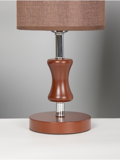 Лампа настольная RISALUX ЭКО «Кло» 1×40 Вт Е27 кофе/хром 16×16×38 см