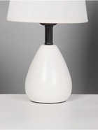 Лампа настольная RISALUX ЭКО "Лорен" 1х40Вт Е27 белый 16х16х34см 10777313