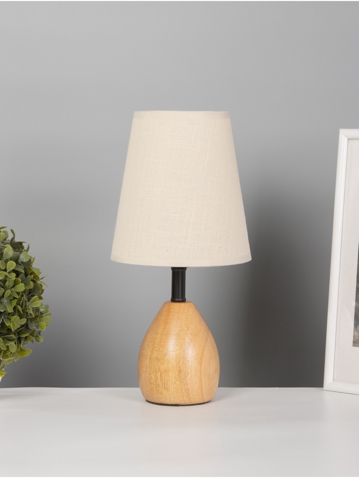 Лампа настольная RISALUX ЭКО «Лорен» 1×40 Вт Е27 светло-коричневый/черный 16×16×34 см - Фото 1