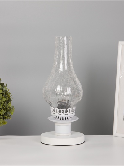 Лампа настольная RISALUX ЭКО «Татьяна» 1×40 Вт Е27 белый 14×14×34 см