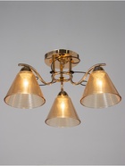 Люстра «Кольцо» 3×40 Вт Е27 золото 48×48×24 см - фото 41385896