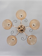 Люстра «Кольцо» 5×40 Вт Е27 золото 58×58×24 см - фото 41385907