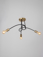 Люстра «Узел» 3×40 Вт Е27 черный/латунь 52×52×36 см - фото 41385929