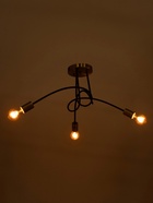 Люстра «Узел» 3×40 Вт Е27 черный/латунь 52×52×36 см - фото 41385930