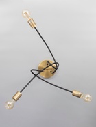 Люстра «Узел» 3×40 Вт Е27 черный/латунь 52×52×36 см - фото 41385931