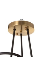 Люстра «Узел» 3×40 Вт Е27 черный/латунь 52×52×36 см - фото 41385932