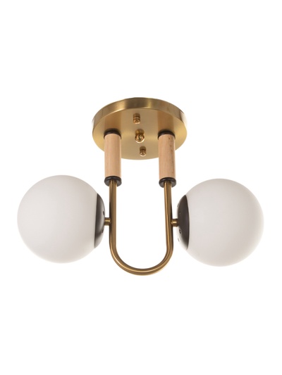 Люстра «Донна» 2×40 Вт Е27 черный/латунь 37×15×25 см