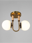 Люстра «Донна» 2×40 Вт Е27 черный/латунь 37×15×25 см - фото 41385937