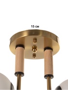 Люстра «Донна» 2×40 Вт Е27 черный/латунь 37×15×25 см - фото 41385940