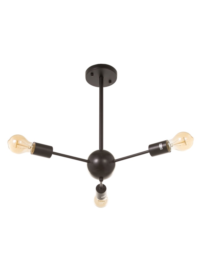 Люстра «Кон» 3×40 Вт Е27 черный 50×50×43 см