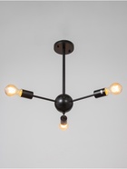 Люстра «Кон» 3×40 Вт Е27 черный 50×50×43 см - фото 5023524