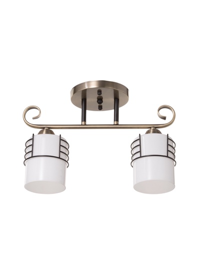 Люстра «Кипр» 2×40 Вт Е27 латунь/черный 36.5×15×26 см