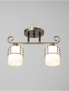 Люстра «Кипр» 2×40 Вт Е27 латунь/черный 36.5×15×26 см - фото 41386004