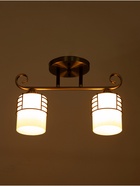 Люстра «Кипр» 2×40 Вт Е27 латунь/черный 36.5×15×26 см - фото 41386005