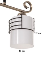 Люстра «Кипр» 2×40 Вт Е27 латунь/черный 36.5×15×26 см - фото 41386008