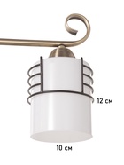 Люстра «Кипр» 3×40 Вт Е27 латунь/черный 52×26×26 см - фото 41386016