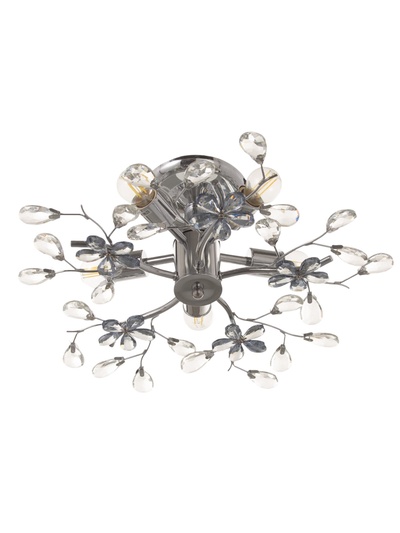 Люстра «Цветы» 5×40 Вт Е27 хром 50×50×18 см