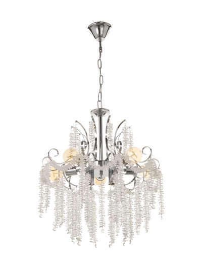 Люстра BayerLux «Ива», 7×40 Вт, Е27, хром, 48×48×58(26) см