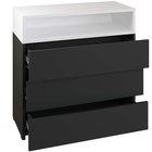 Комод 3 ящика Нова, 750х330х736, Антрацит/Белый - фото 14783764
