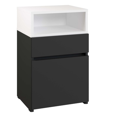 Тумба универсальная «Нова», 400×350×634 мм, цвет антрацит/белый