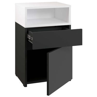 Тумба универсальная «Нова», 400×350×634 мм, цвет антрацит/белый