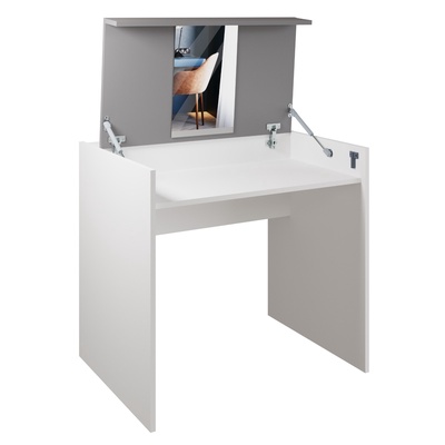 Стол косметический «Лайт», с подъемным зеркалом, 800×600×750 мм, цвет белый/серый шифер