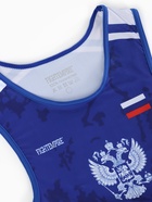 Трико борцовское FIGHT EMPIRE, WT500R, р. 3XS, синее - Фото 6