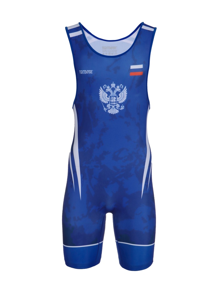 Трико борцовское FIGHT EMPIRE, WT500R, р. XS, синее - Фото 1