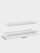 Сушилка для посуды с поддоном для шкафа 80 см, 76.5×25.6 см, хром - Фото 2