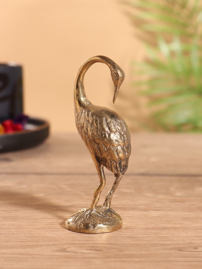 Сувенир «Журавль», 5×3×10 см, бронза