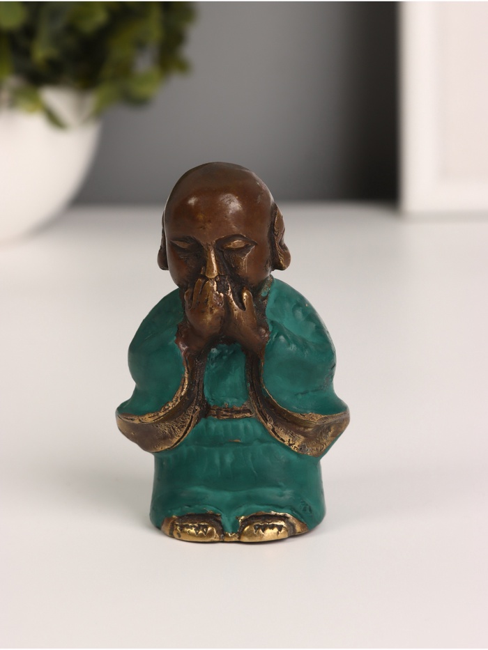 Сувенир «Монах», 5×4×8 см, бронза - Фото 1