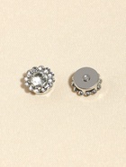 Набор кабошонов со стразами, пришивные, d=9.3 мм, 20 шт., цвет серебряный - фото 38772322