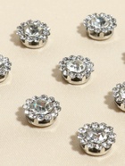 Набор кабошонов со стразами, пришивные, d=9.3 мм, 20 шт., цвет серебряный - фото 38772323