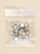 Набор кабошонов с жемчугом, пришивные, d=11.7 мм, 20 шт., цвет серебряный, молочный - фото 38772328