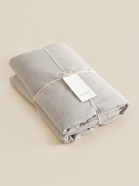 Пододеяльник SL Home Linen collection 180*220 см , цв.серый, лён30%/хлопок70%