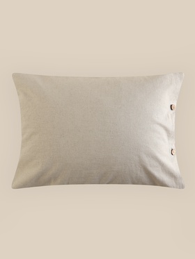 Наволочка SL Home Linen collection, 50×70 см, бежевая, лён 30%, хлопок 70%