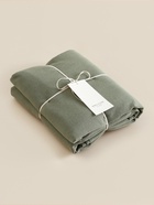 Пододеяльник SL Home Linen collection 180*220 см , цв.зелёный, лён30%/хлопок70% - фото 41519158