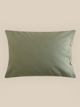 Наволочка SL Home Linen collection, 50×70 см, зелёная, лён 30%, хлопок 70%