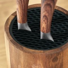 УЦЕНКА Подставка для ножей универсальная 22.5×12.7 см, тропическая акация - Фото 3
