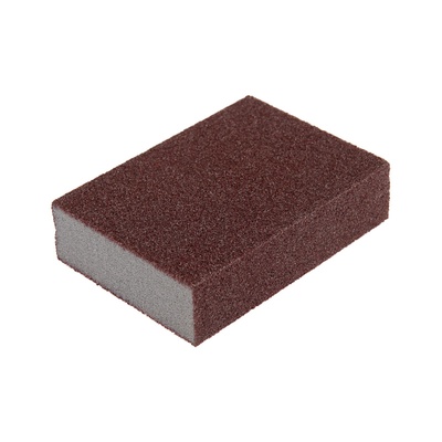 Губка абразивная шлифовальная ТУНДРА, мягкая, 100×70×25 мм, P120