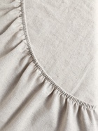 Простыня на резинке SL Home Linen collection 140*200+30 см , цв.серый, лён30%/хлопок70% 10856997 - фото 14622808