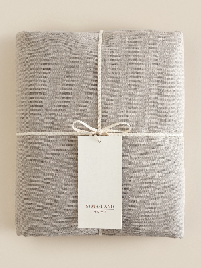 Простыня SL Home Linen collection 235*260 см , цв.бежевый, лён30%/хлопок70%